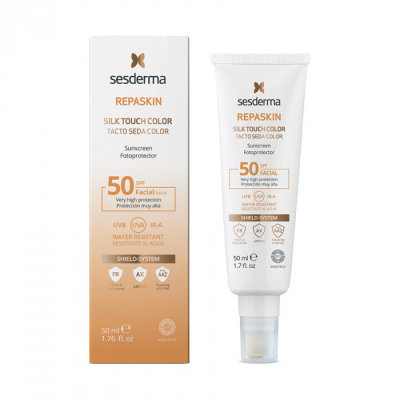 REPASKIN SILK TOUCH COLOR SPF 50- Прикосновение шёлка с тоном СПФ 50 